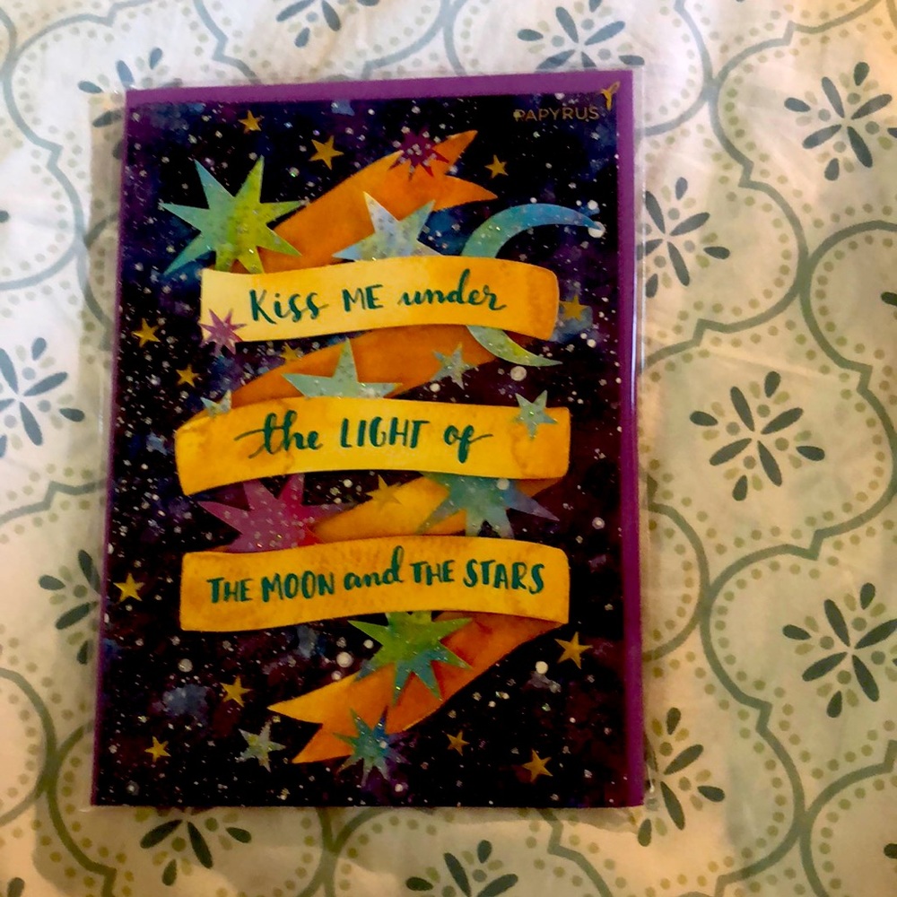 “Under the moon and stars” Papyrus Valentine’s day card